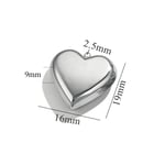 Silver color / 1 Piece Simple Fashionable Style Heart Shape Stainless Steel Women's Pendant 